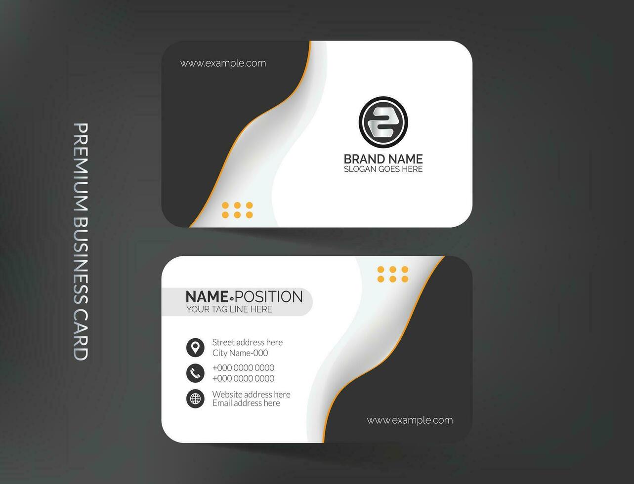 Premium business card template layout vector