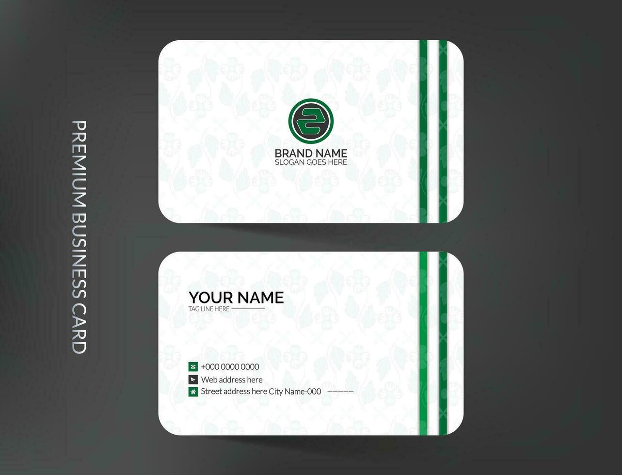 Elegant white business card template vector design