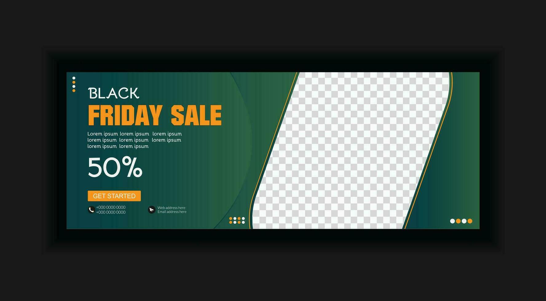 Black friday sale banner and cover template design vector