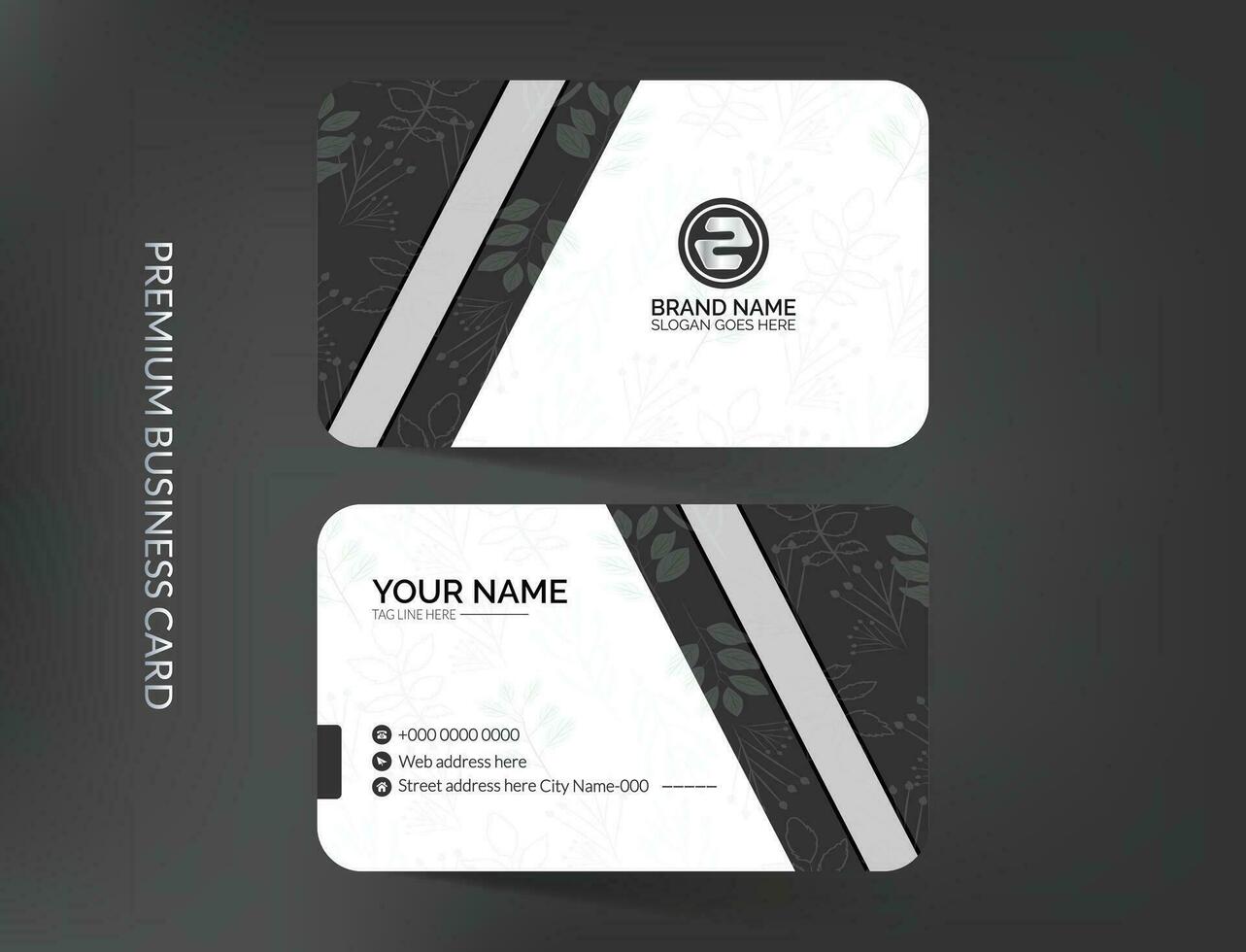 Premium business card template layout vector