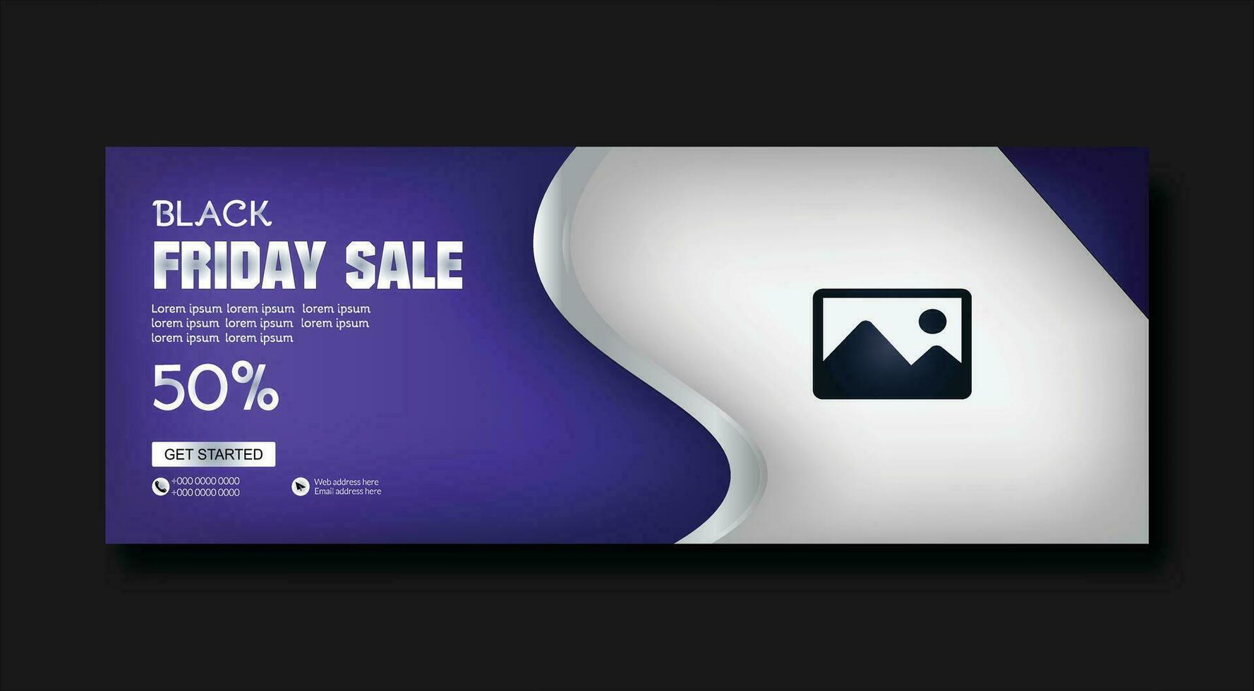 Black friday sale banner and cover template design vector