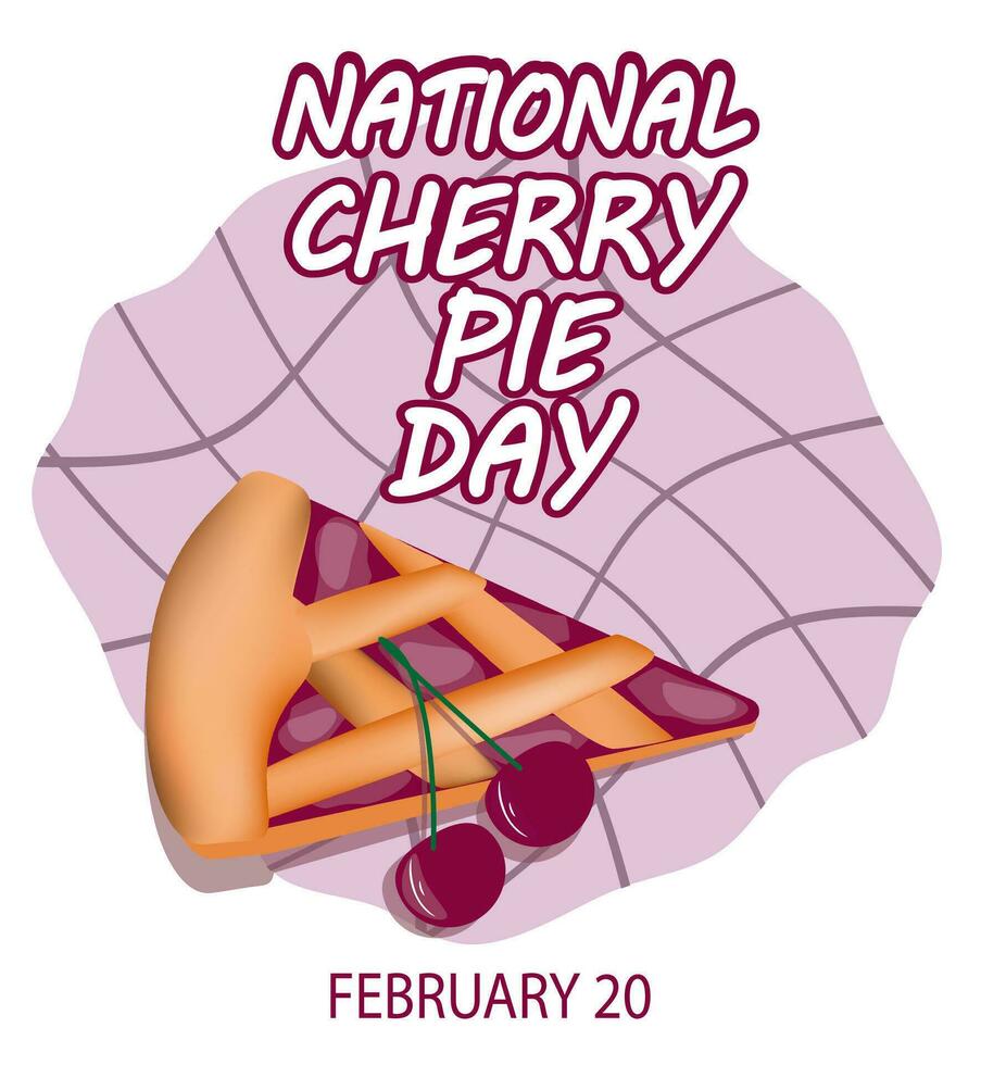 Pie top view. Cooked tasty round food pastry pie desserts exact vector, cherry pie. vector