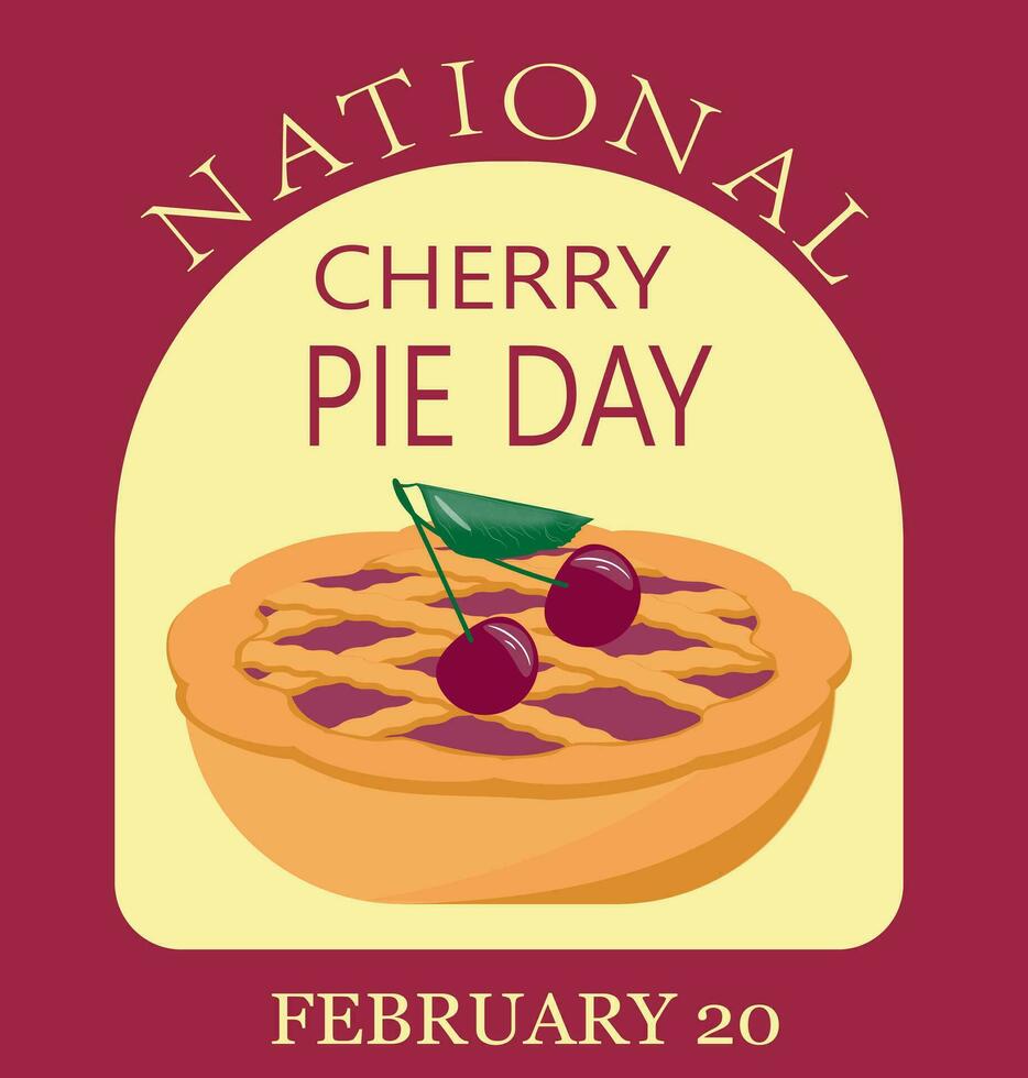 Pie top view. Cooked tasty round food pastry pie desserts exact vector, cherry pie. vector