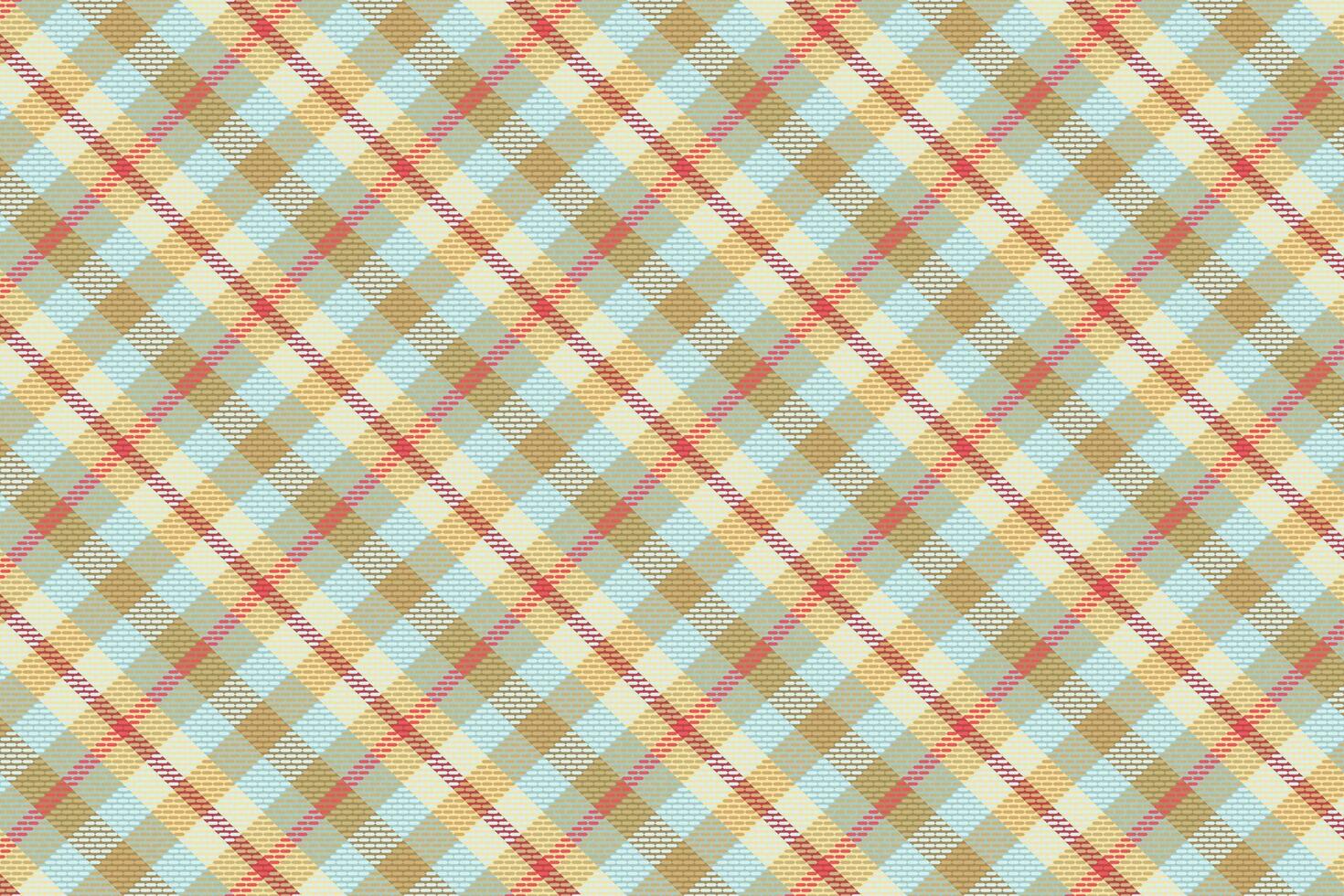 Tartan plaid pattern with texture and summer color. vector