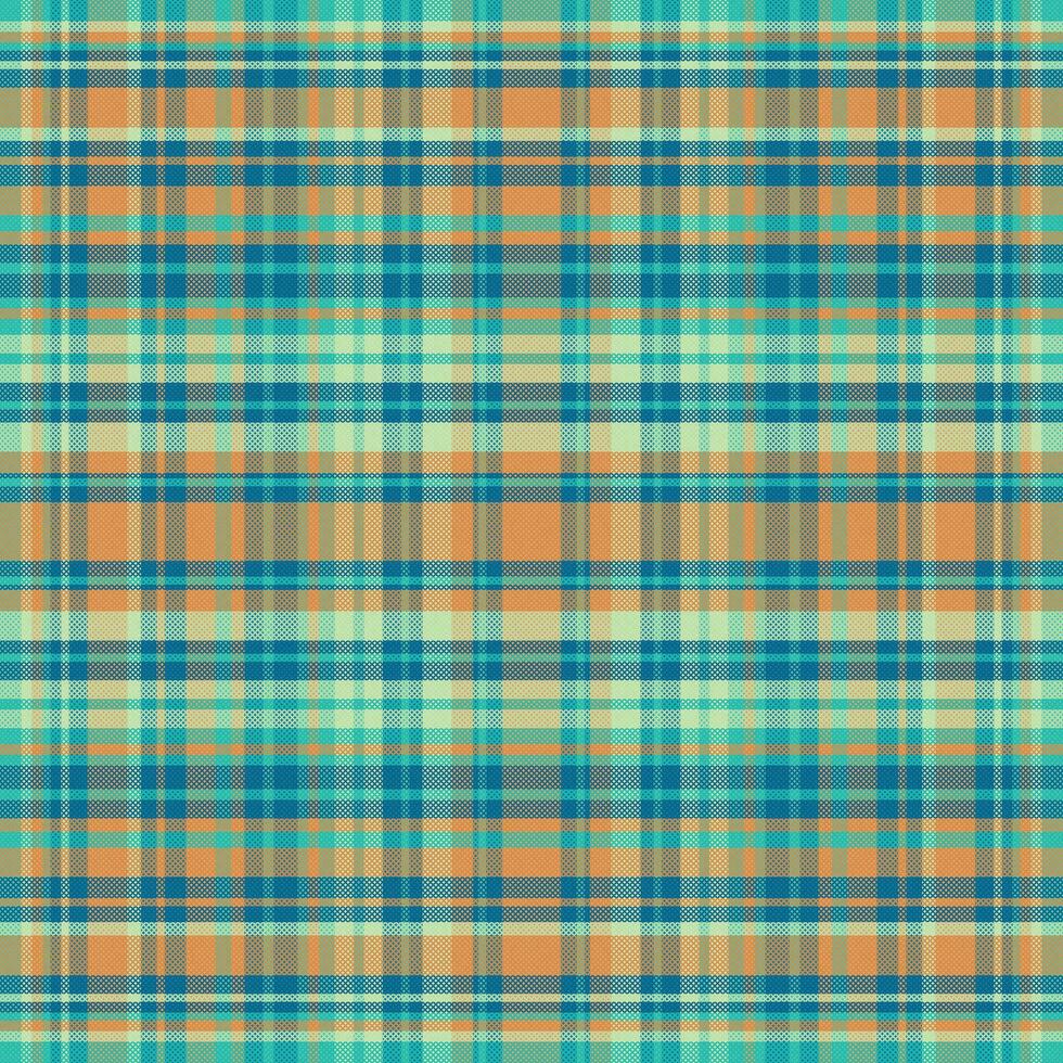 Tartan plaid pattern with texture and summer color. vector