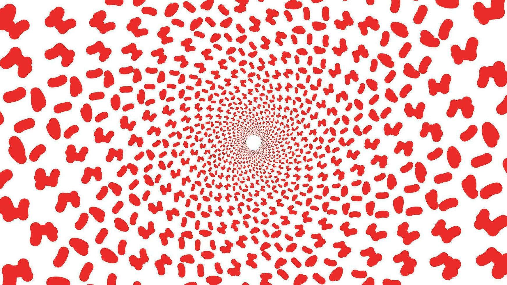 Abstract spiral round vortex style red and white background. This simple spinning style background can be used as valentine love background. vector