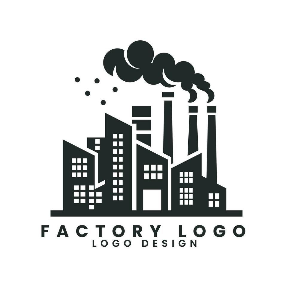 Industry garments concept factory logo design template vector