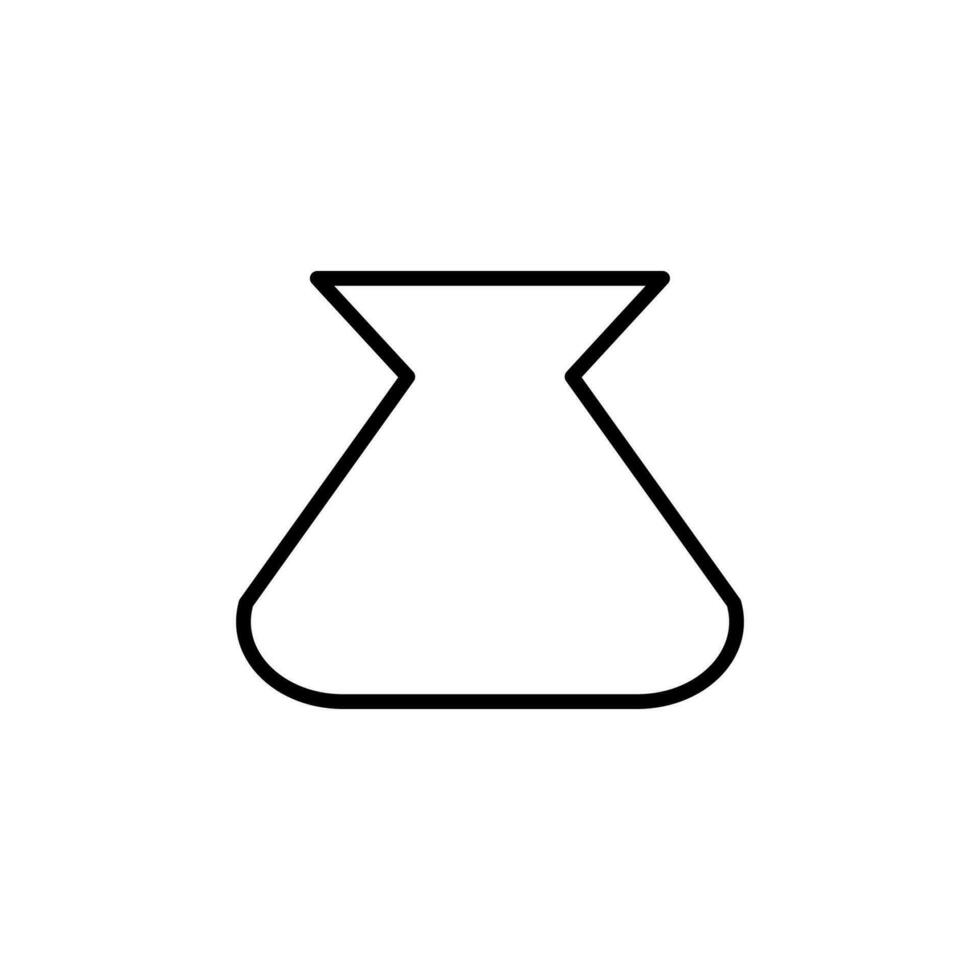 Vase Vector Line Symbol. Suitable for books, stores, shops. Editable stroke in minimalistic outline style. Symbol for design
