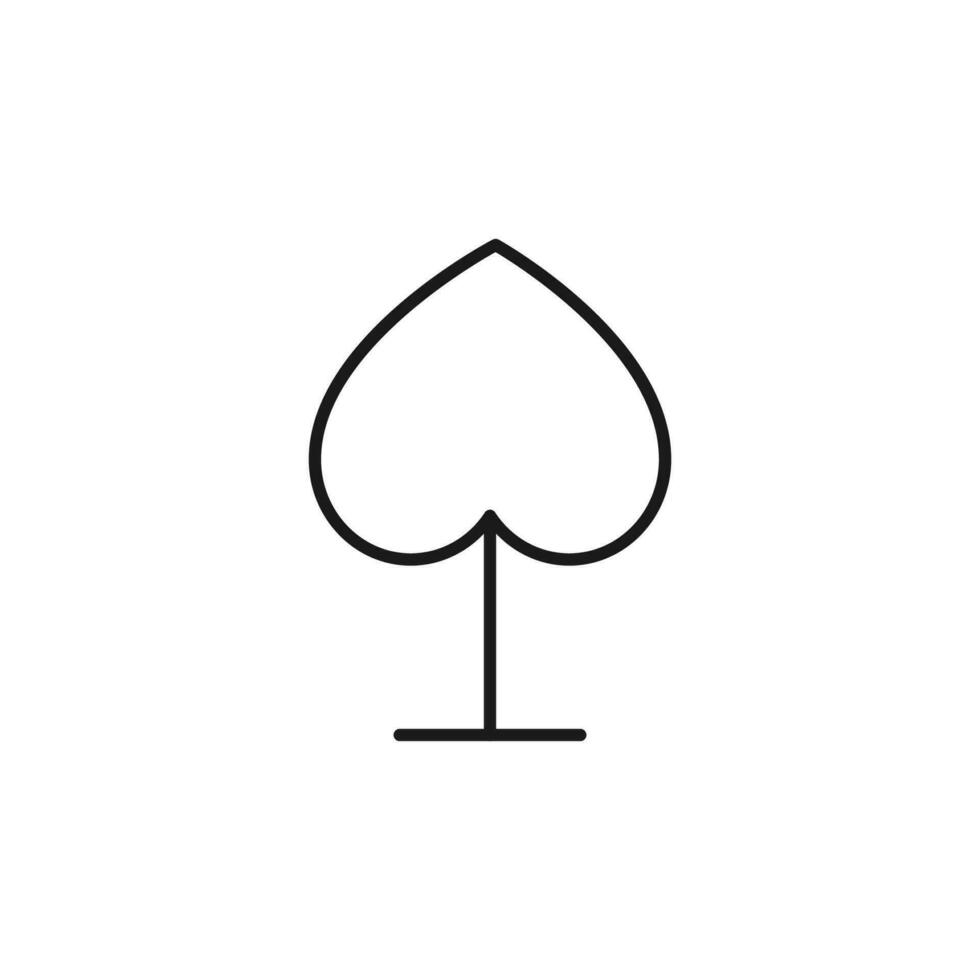 Tree Vector Line Illustration for Infographics