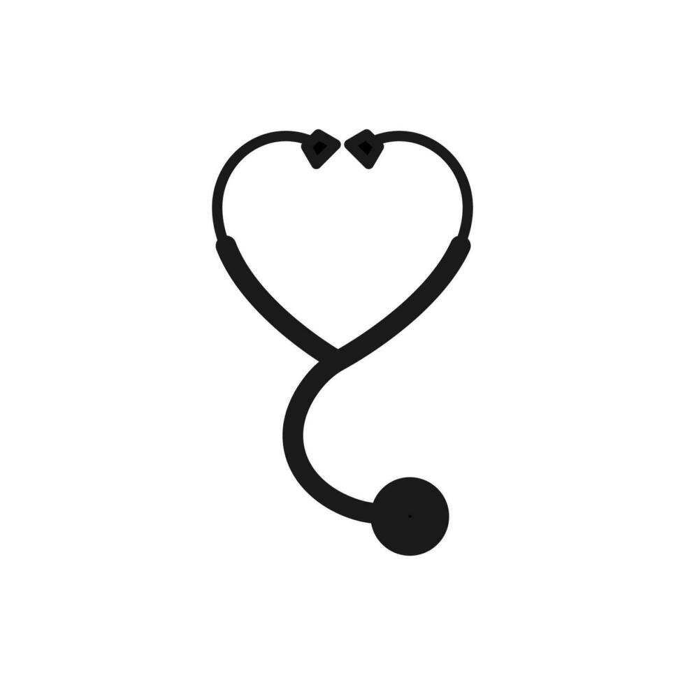 Stethoscope Vector Symbol for Advertisement. Suitable for books, stores, shops. Editable stroke in minimalistic outline style. Symbol for design