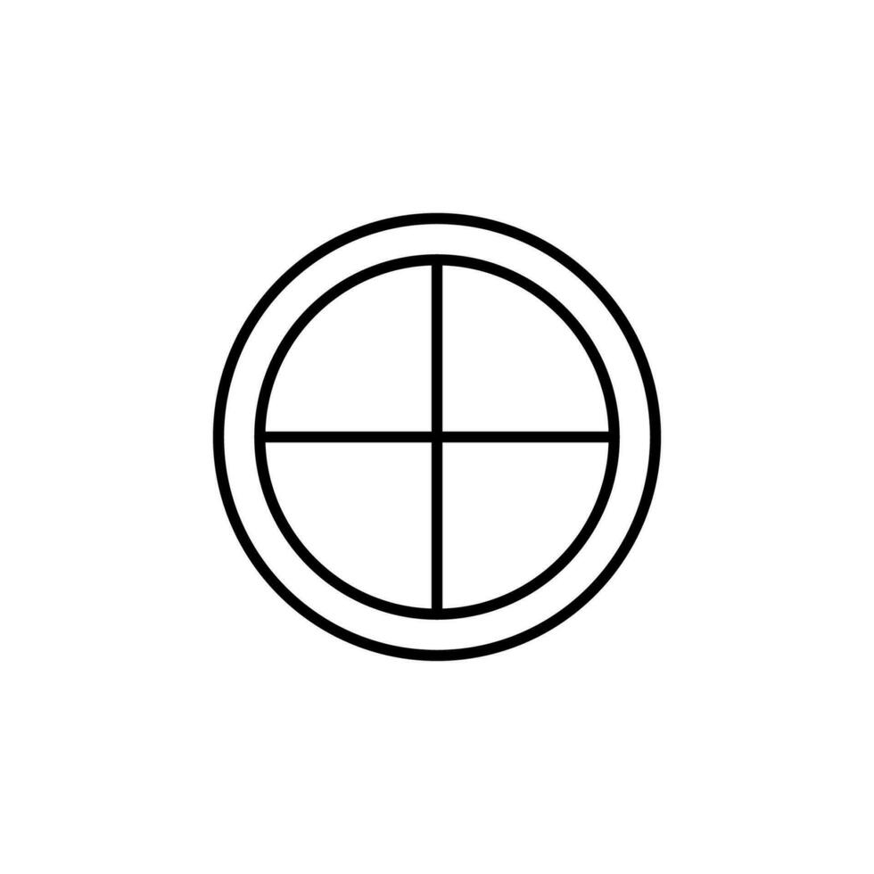Window Vector Symbol for Advertisement. Suitable for books, stores, shops. Editable stroke in minimalistic outline style. Symbol for design
