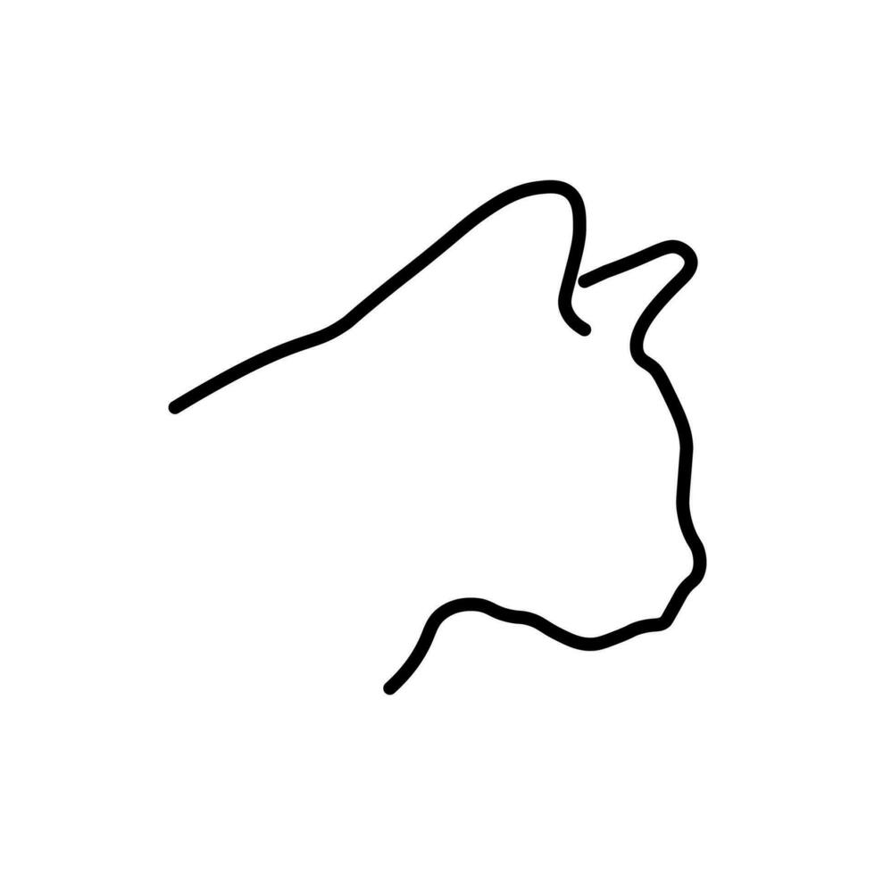 Cat Vector Symbol for Adverts. Suitable for books, stores, shops. Editable stroke in minimalistic outline style. Symbol for design