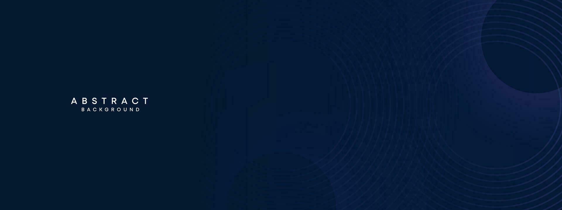 Abstract Dark Blue Waving circles lines Technology Background. Modern gradient with glowing lines shiny geometric shape and diagonal, for brochure, cover, poster, banner, website, header vector