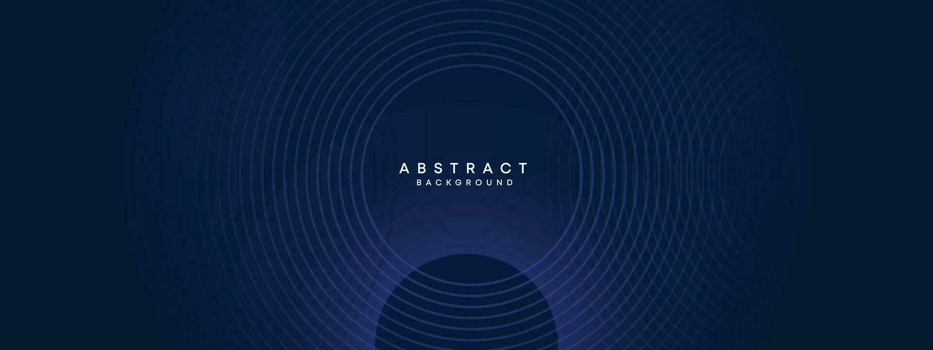 Abstract Dark Blue Waving circles lines Technology Background. Modern gradient with glowing lines shiny geometric shape and diagonal, for brochure, cover, poster, banner, website, header vector