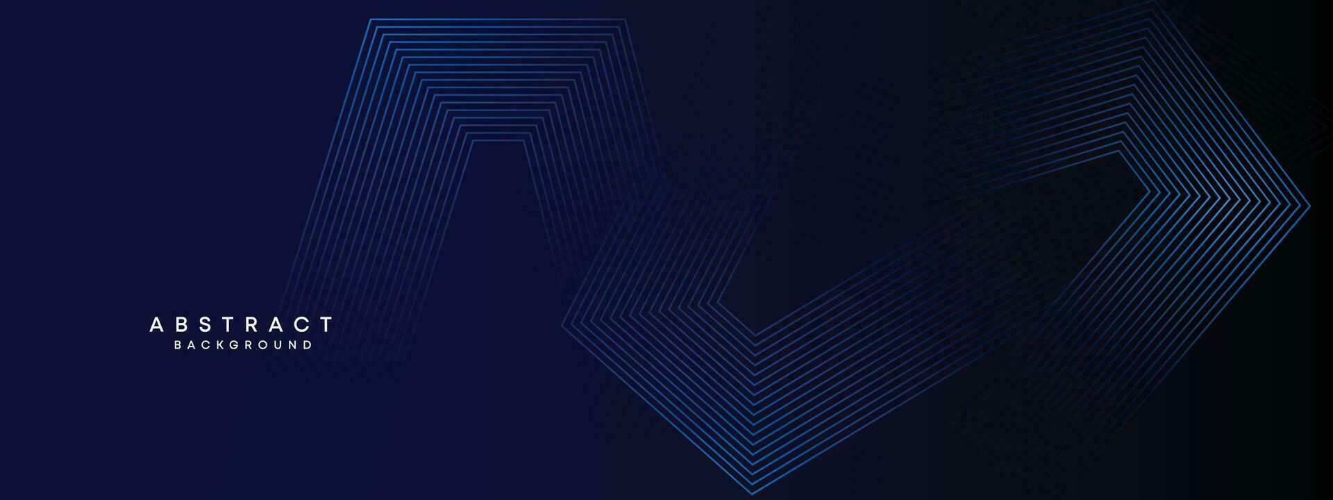 Abstract Dark Blue Waving circles lines Technology Background. Modern gradient with glowing lines shiny geometric shape and diagonal, for brochure, cover, poster, banner, website, header vector