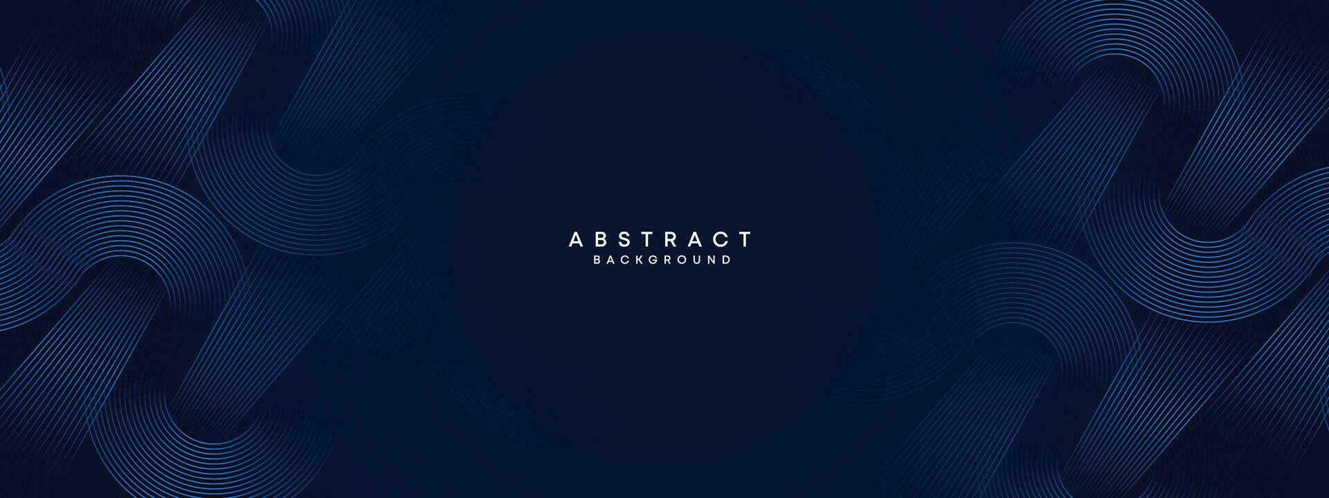 Abstract Dark Blue Waving circles lines Technology Background. Modern gradient with glowing lines shiny geometric shape and diagonal, for brochure, cover, poster, banner, website, header vector