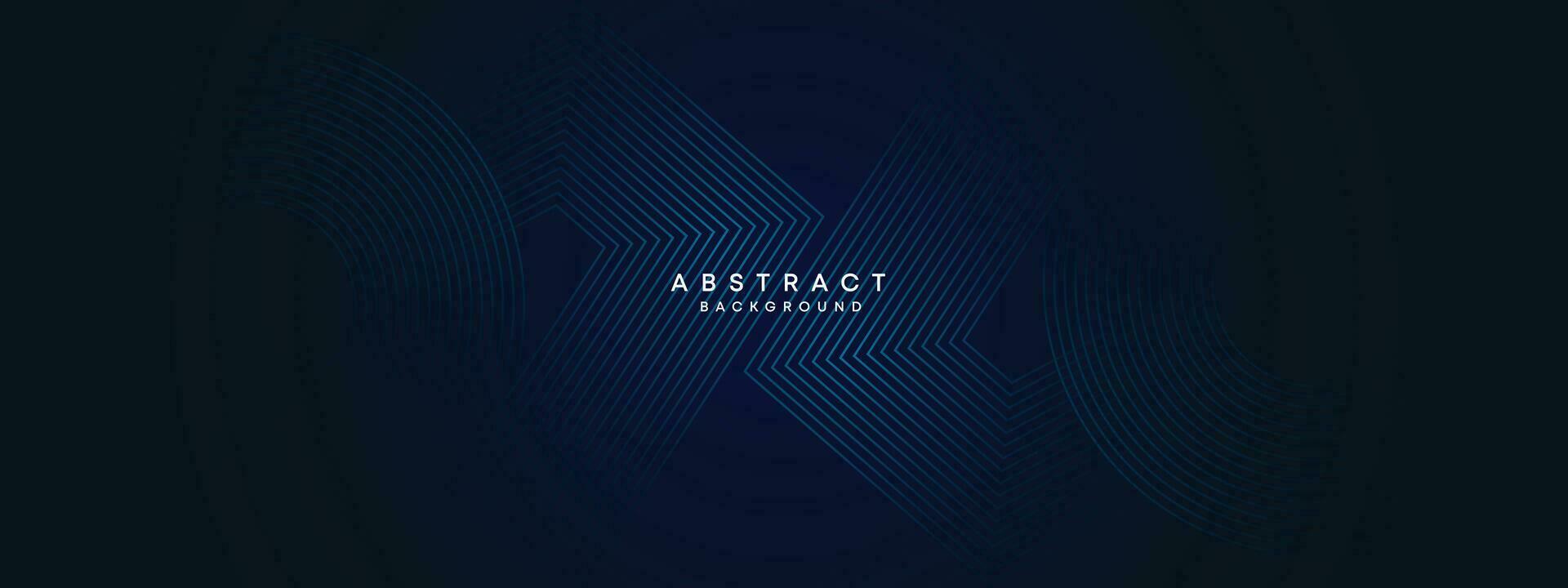 Abstract Dark Blue Waving circles lines Technology Background. Modern gradient with glowing lines shiny geometric shape and diagonal, for brochure, cover, poster, banner, website, header vector