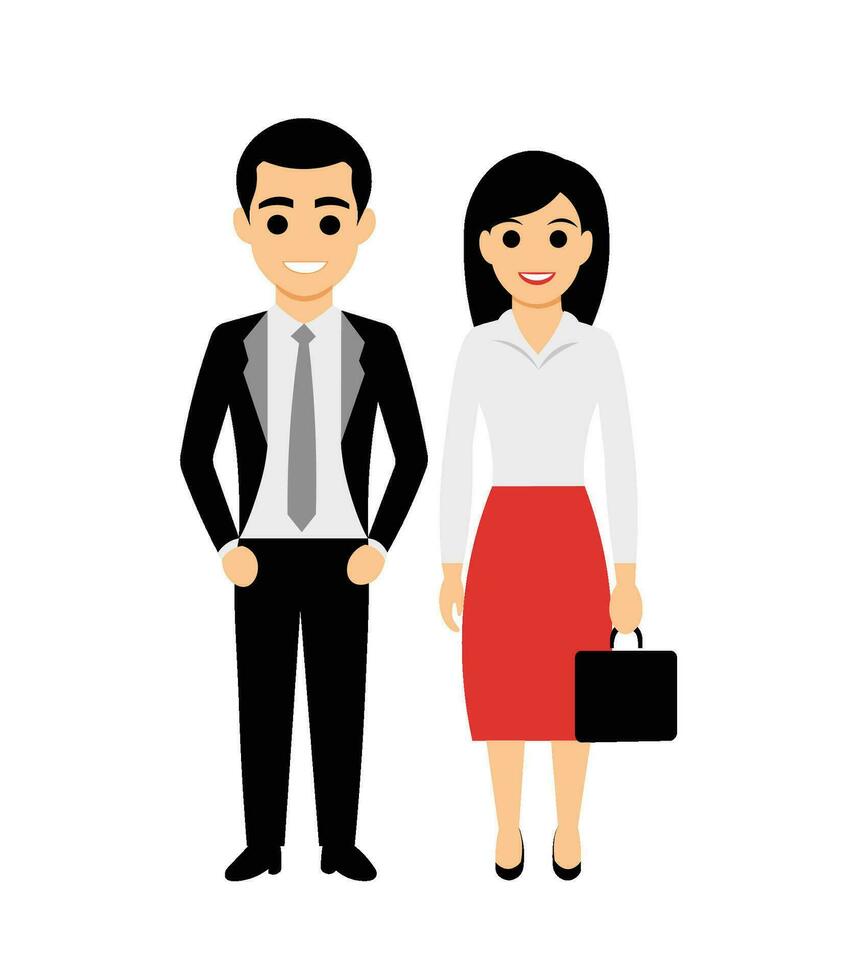 Business Man and Woman vector