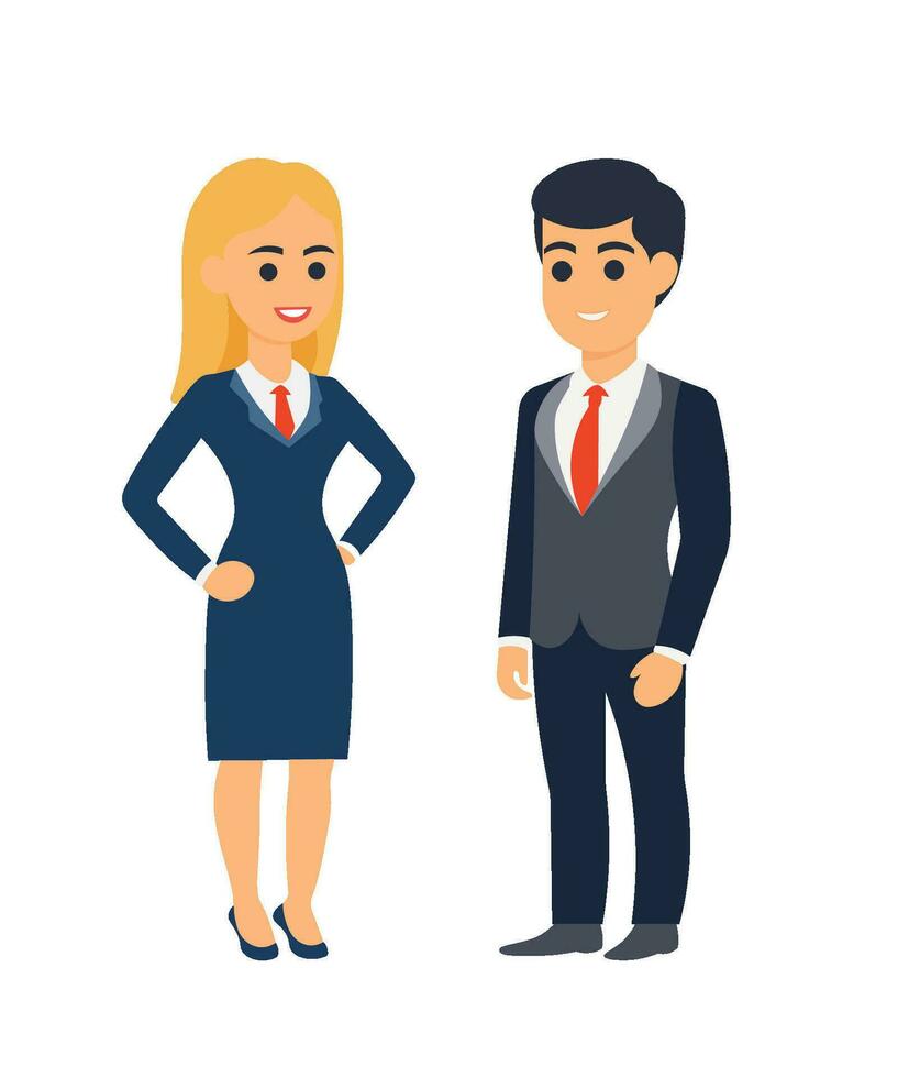 Business Man and Woman vector