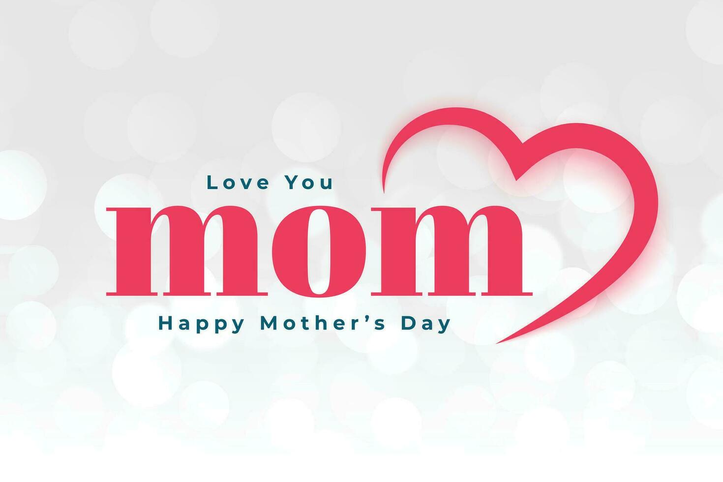 love you mom happy mothers day greeting design vector