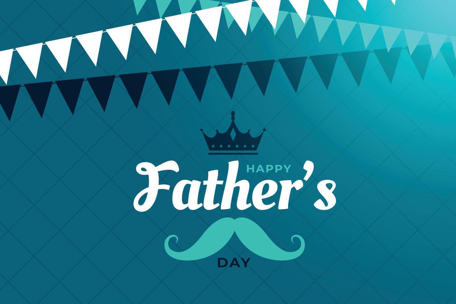 flat happy fathers day greeting design vector