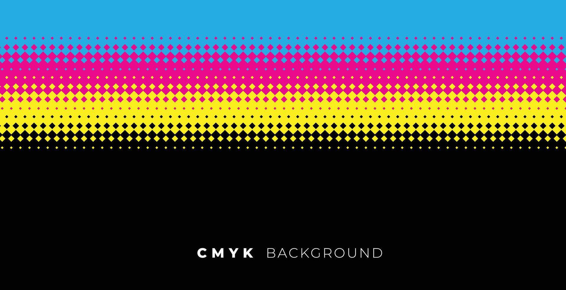 halftone background with cmyk colors vector