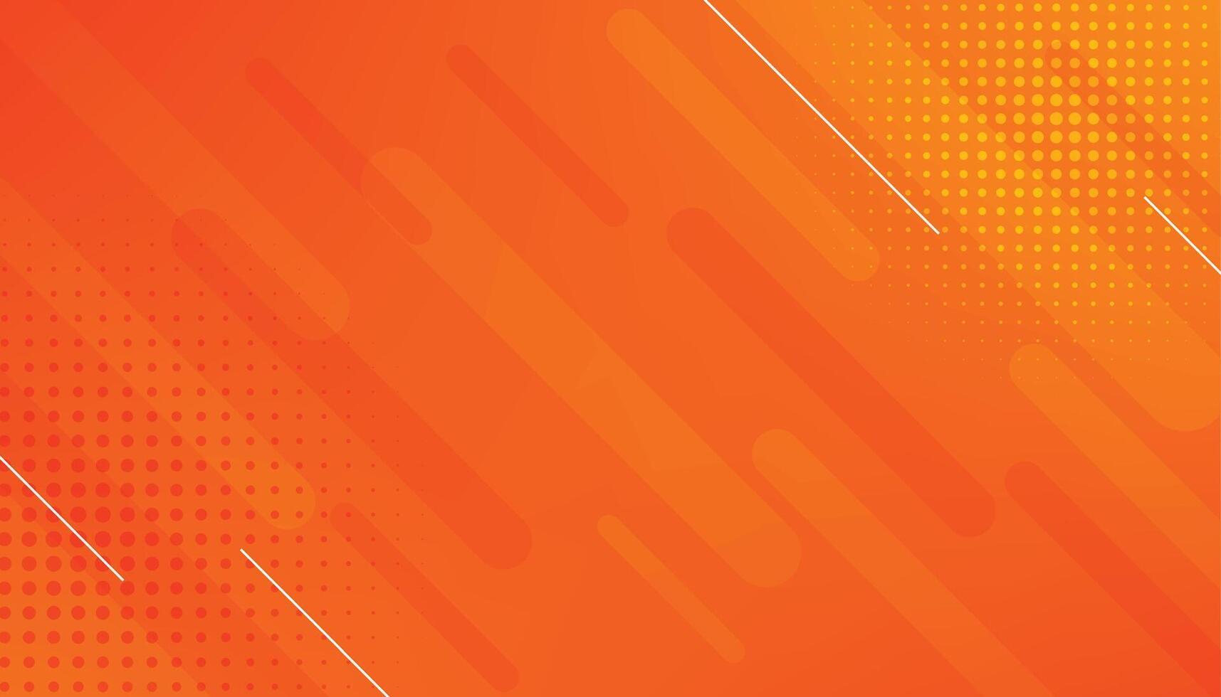 abstract orange background with lines and halftone effect vector