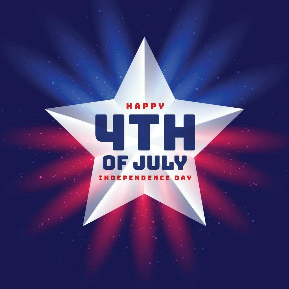 día de la independencia 4 de julio fondo estrella vector