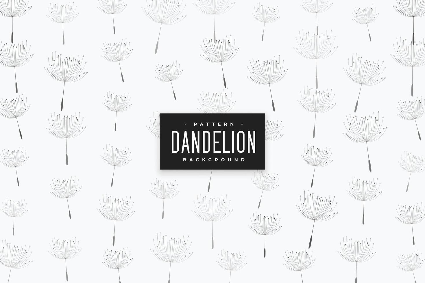 dandelion seeds pattern background design vector