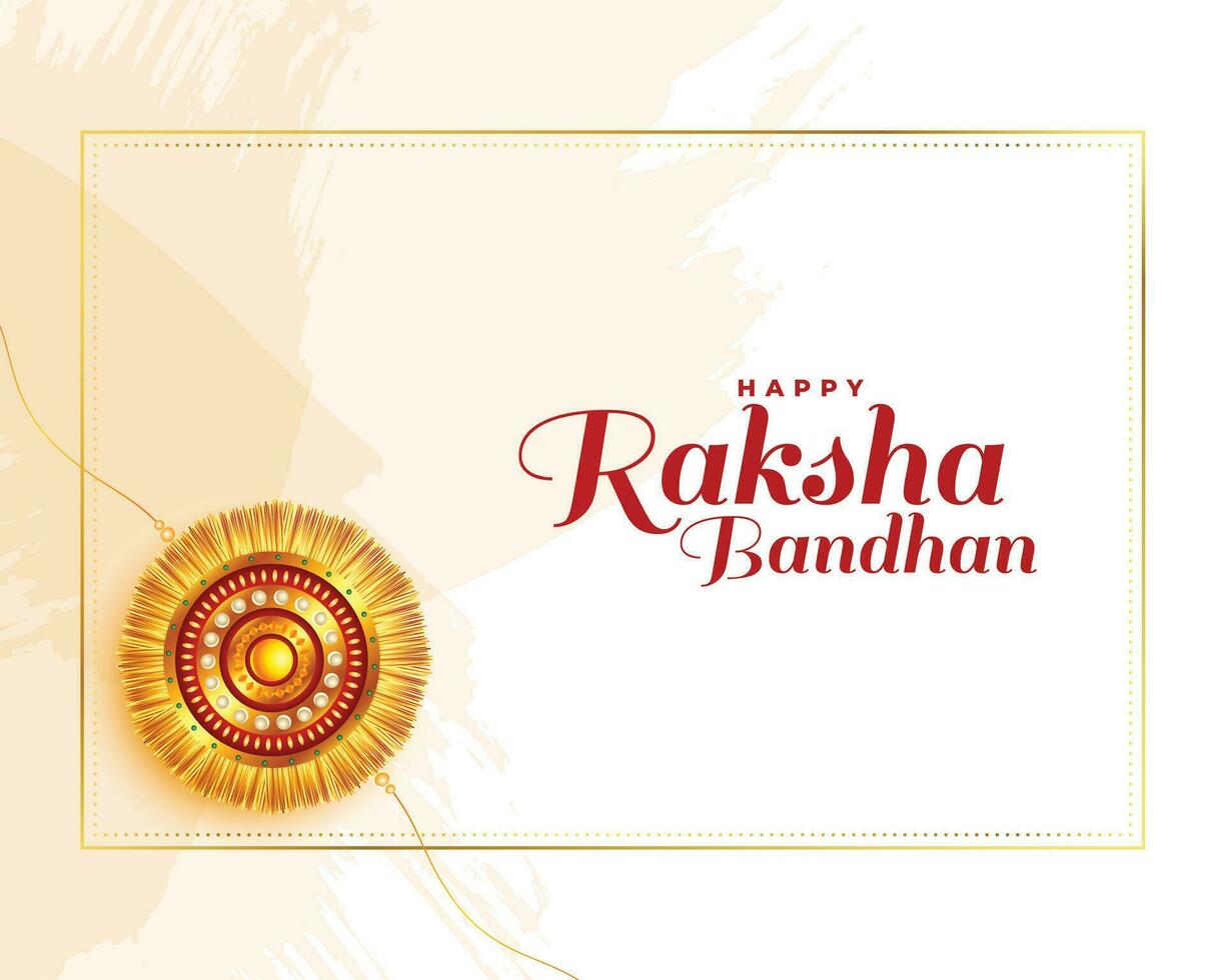 happy raksha bandhan festival greeting design vector