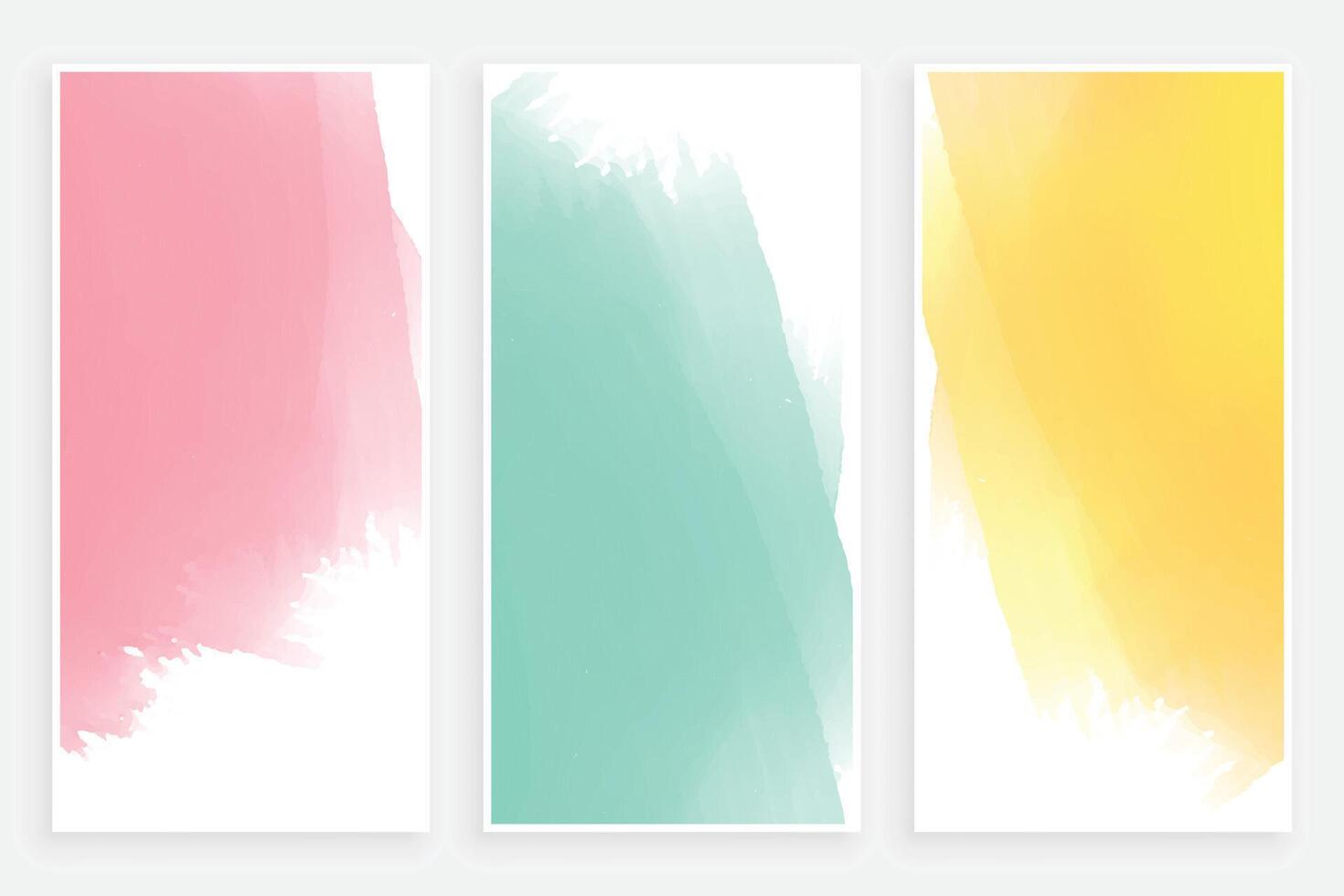 abstract pastel watercolor banner templates vector