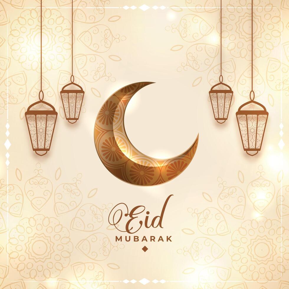 eid mubarak traditional festival background design vector