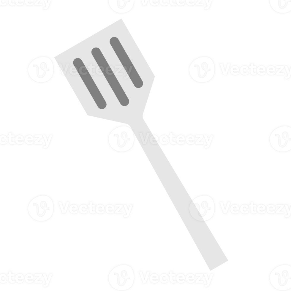 A silver metal spatula kitchen utensils for cooking png