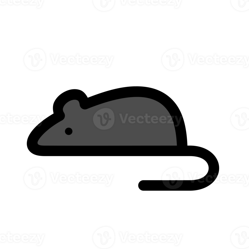 Wild grey rat animal cartoon illustration png
