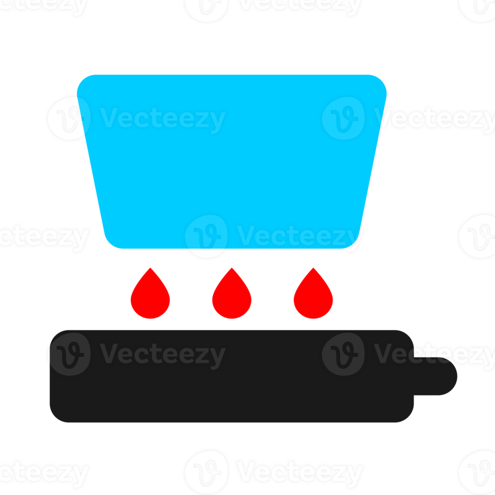 Pan on the hob, cooking on a gas stove. Kitchenware utensil and tool at home background png