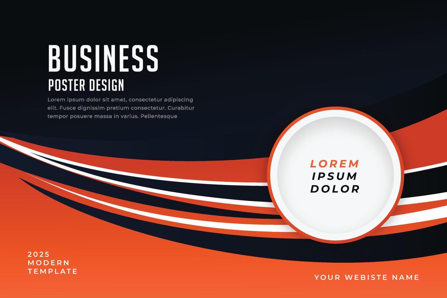 black and orange business presentation template design vector