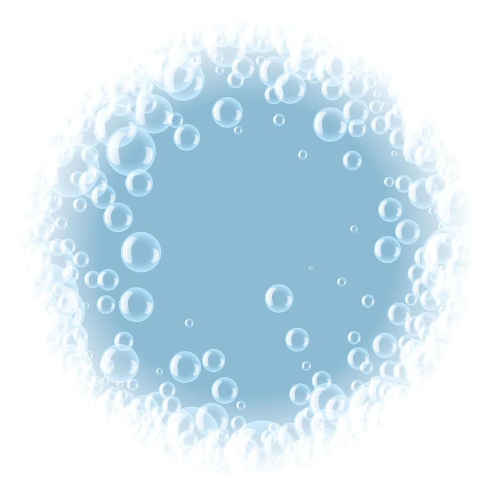 soap or water bubbles foam background vector