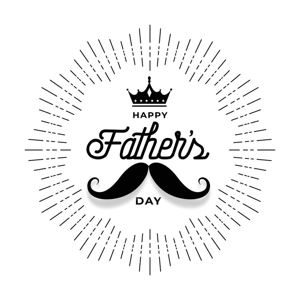 happy fathers day wishes card design vector