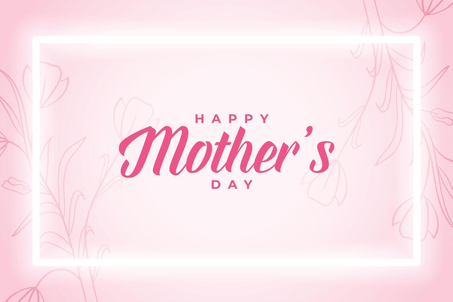 mothers day floral decorative beautiful card design vector