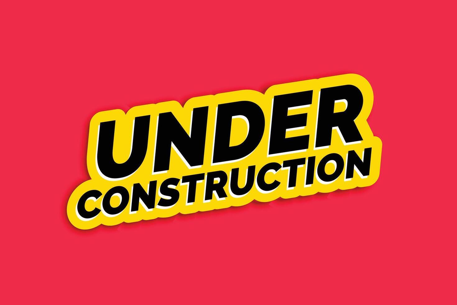 under construction display message background vector