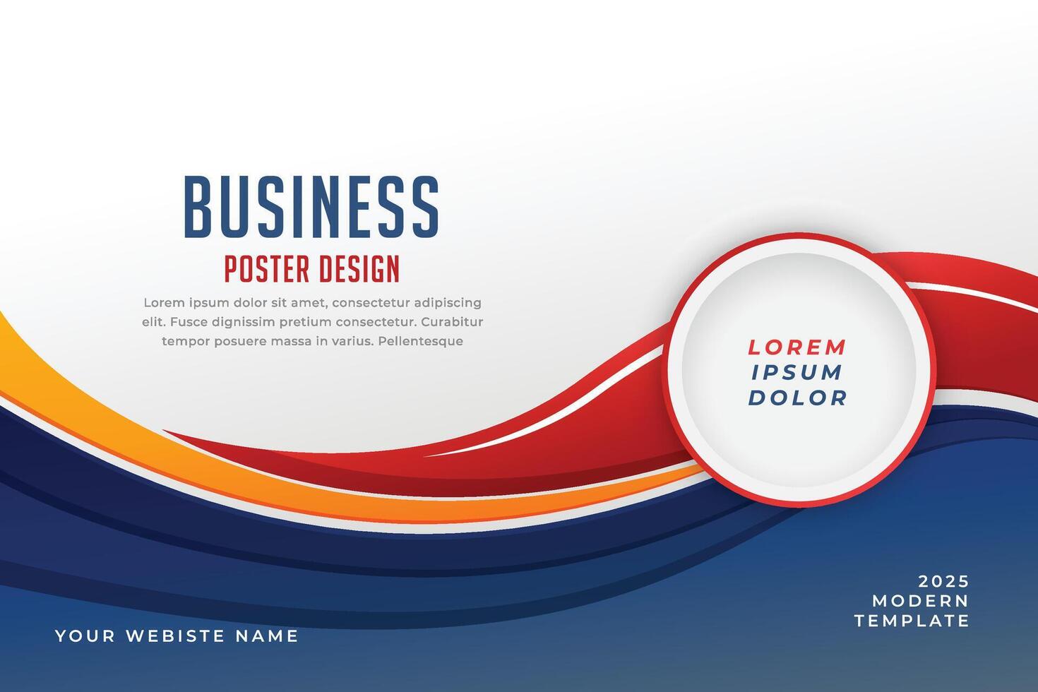 stylish business presentation wavy template design vector