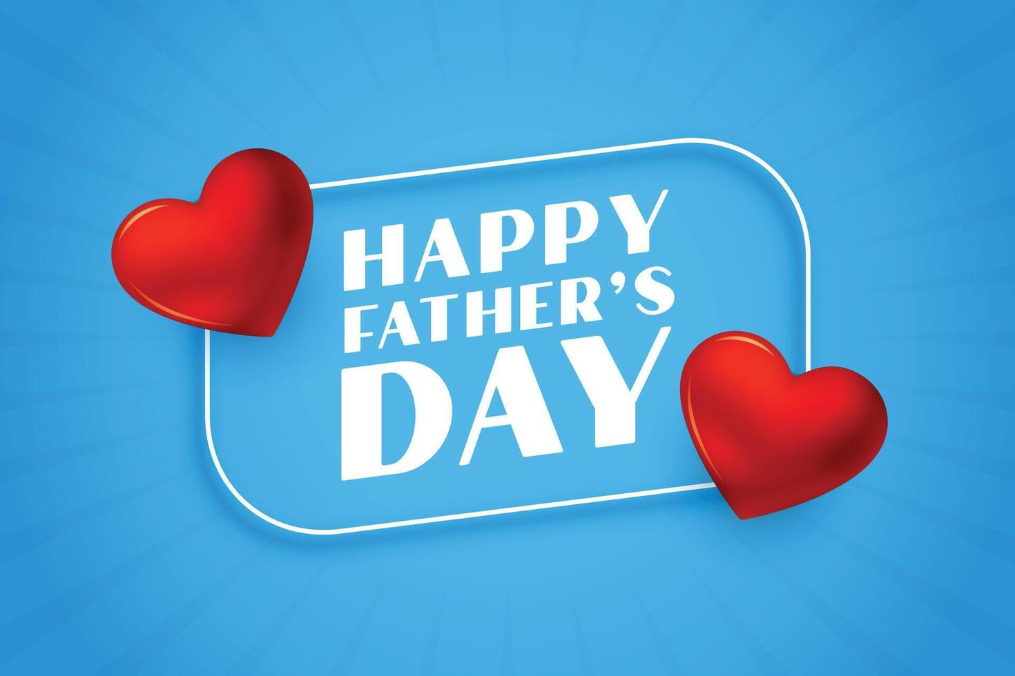 happy fathers day nice hearts background vector