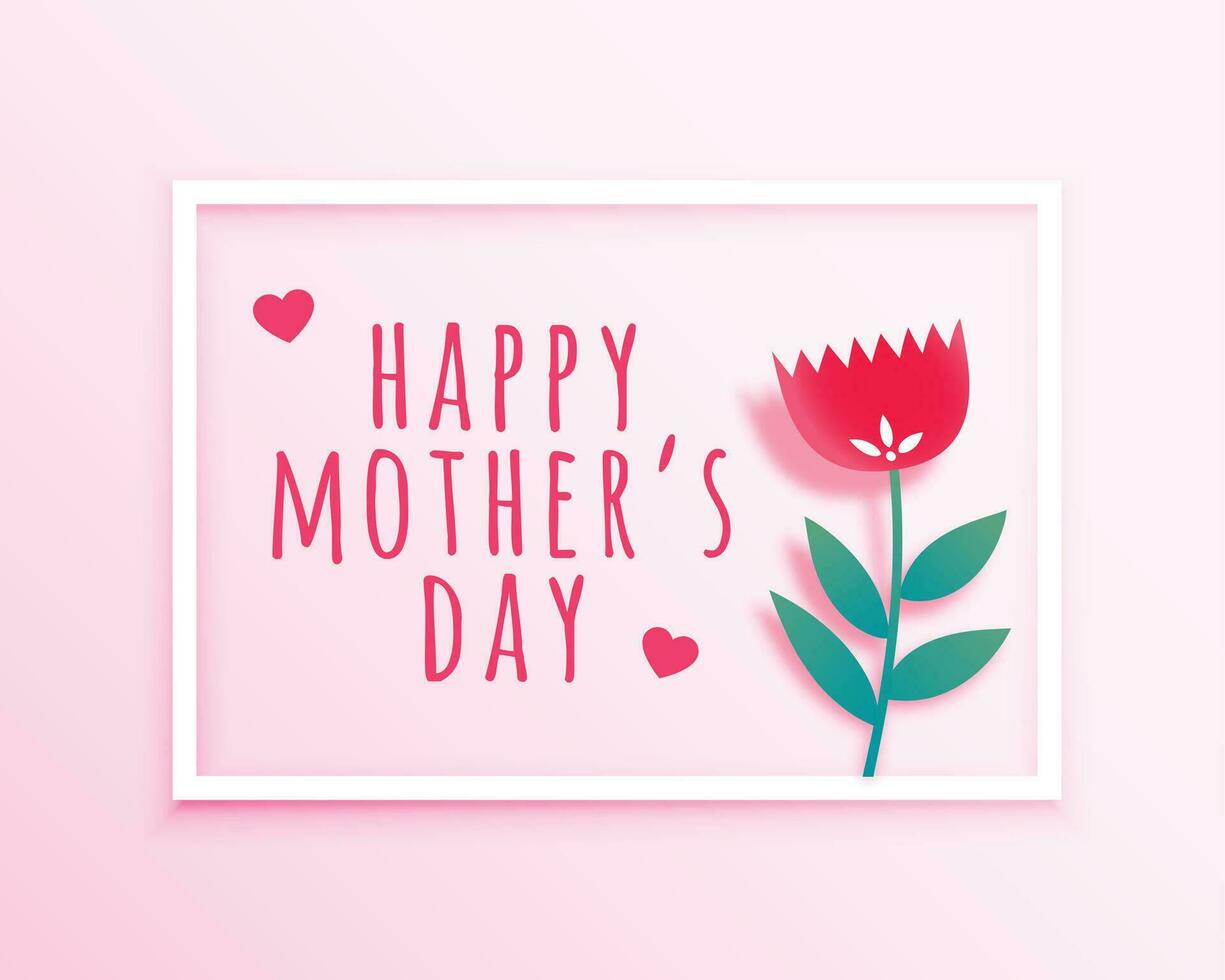 nice mothers day wishes card background vector