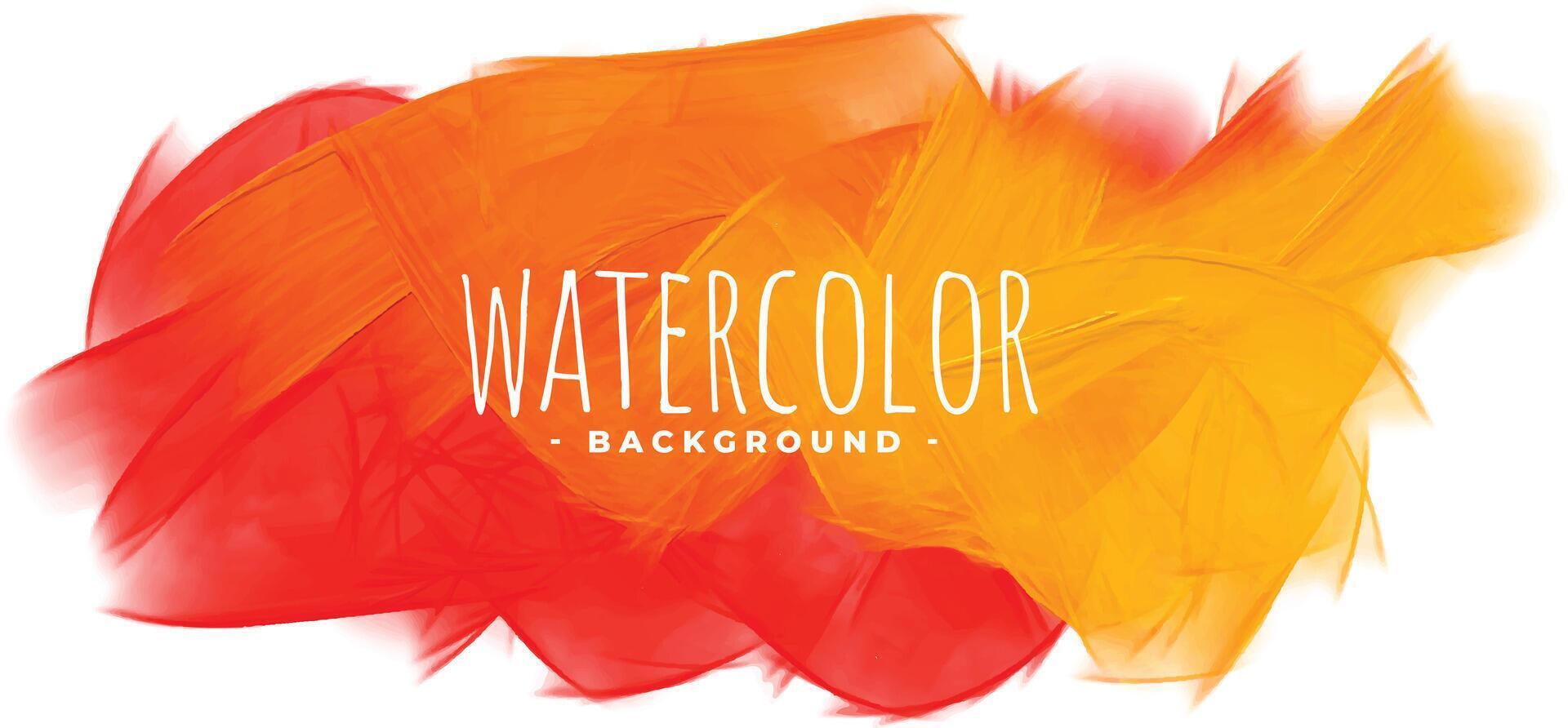 abstract orange shades watercolor texture background vector