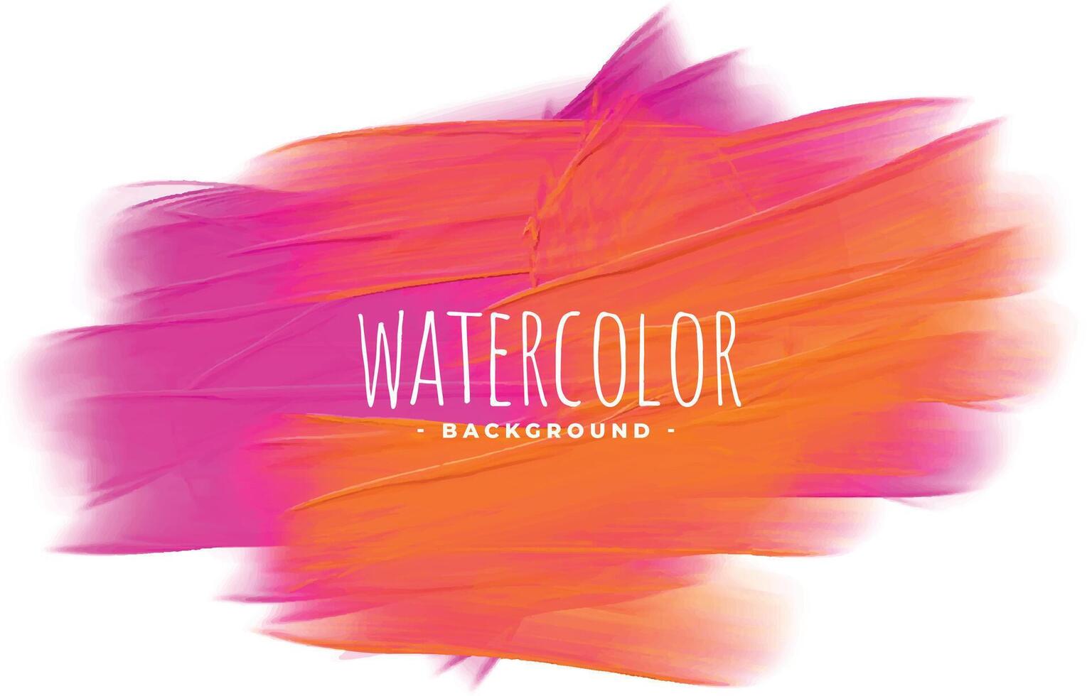 pink and orange watercolor texture stain background vector