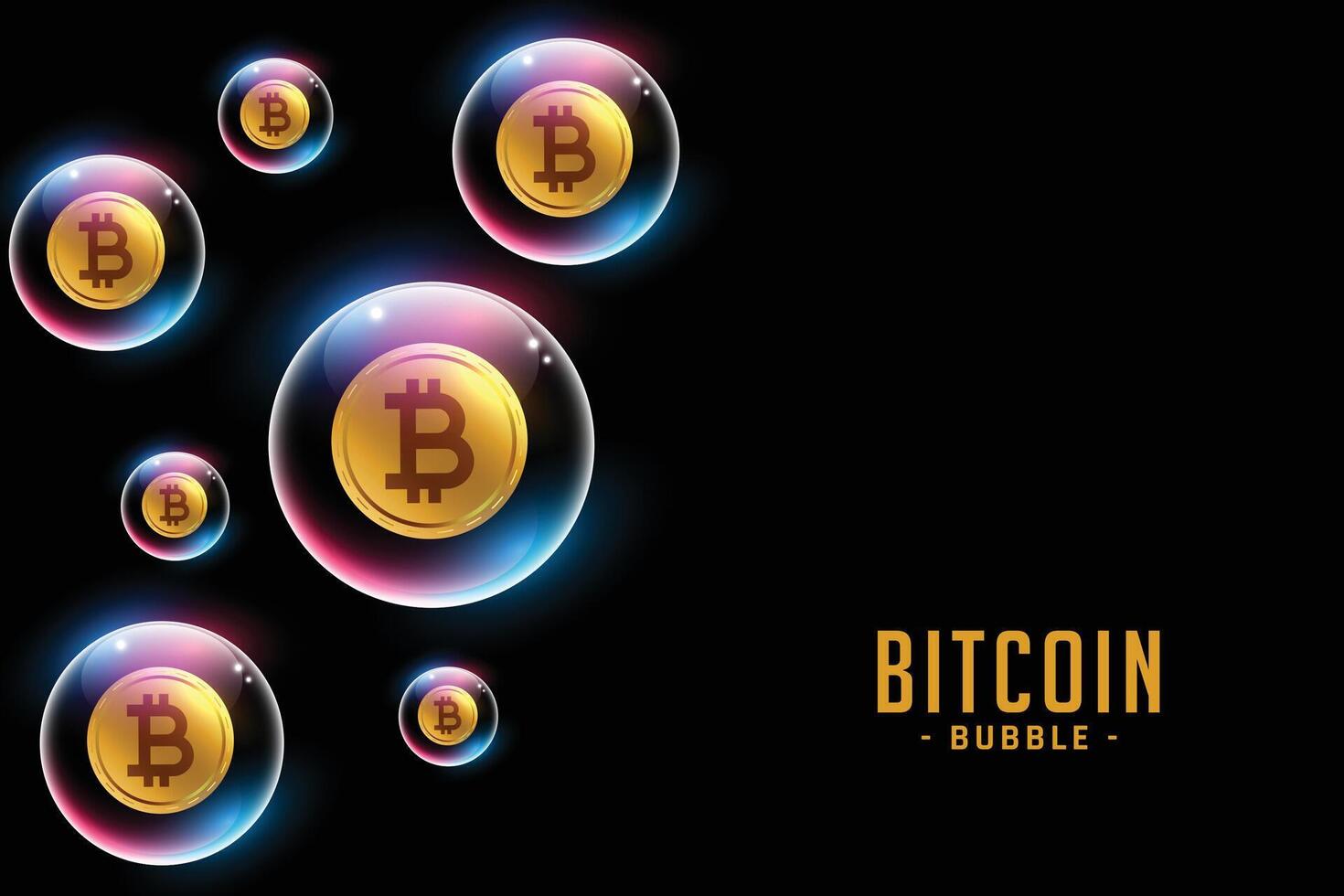 bitcoin burbuja concepto antecedentes diseño vector