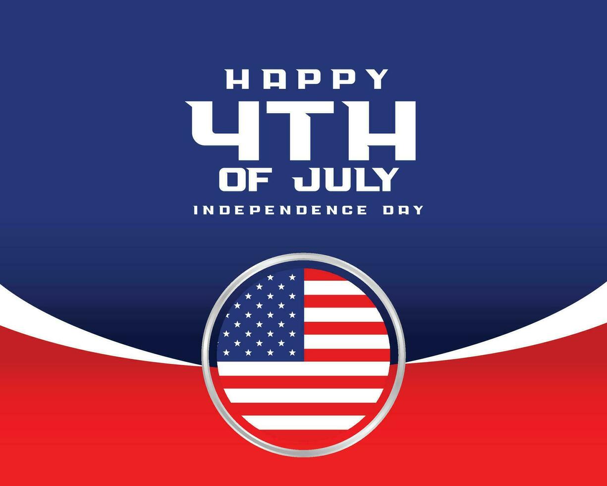 4th of july happy independence day flag background vector