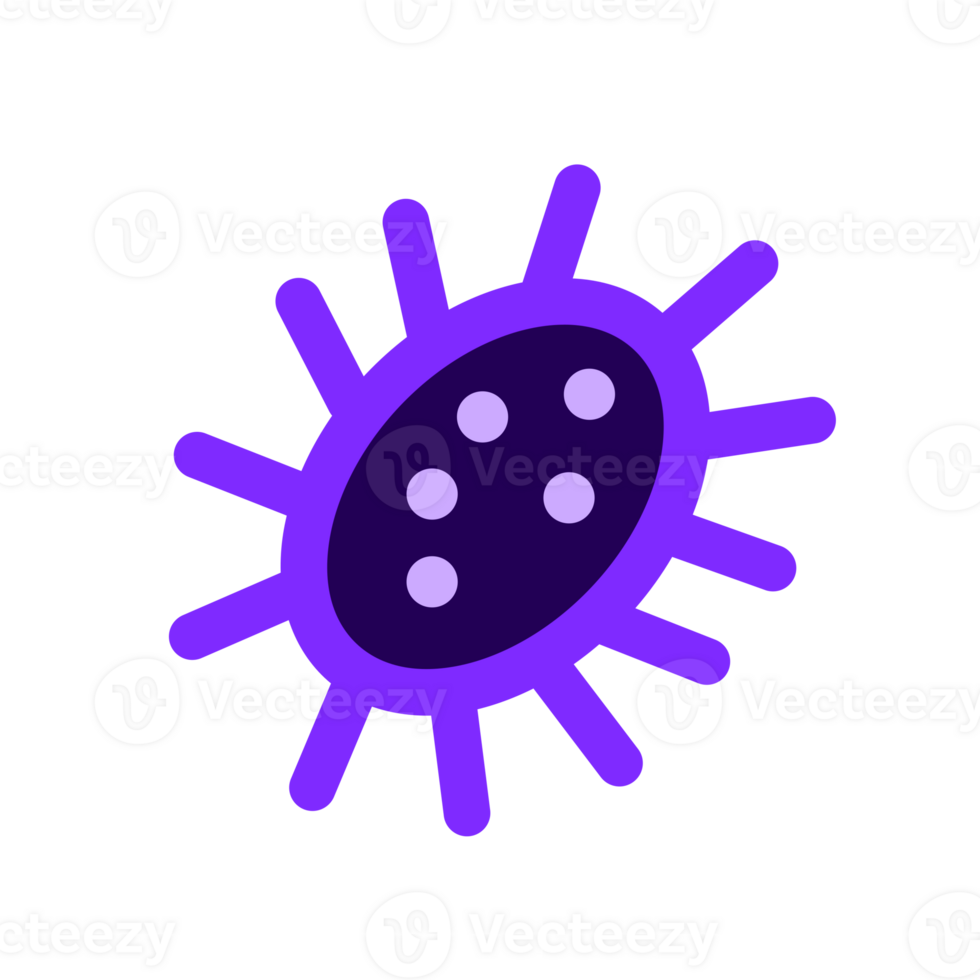 varios tipos de microbio bacterias y virus png