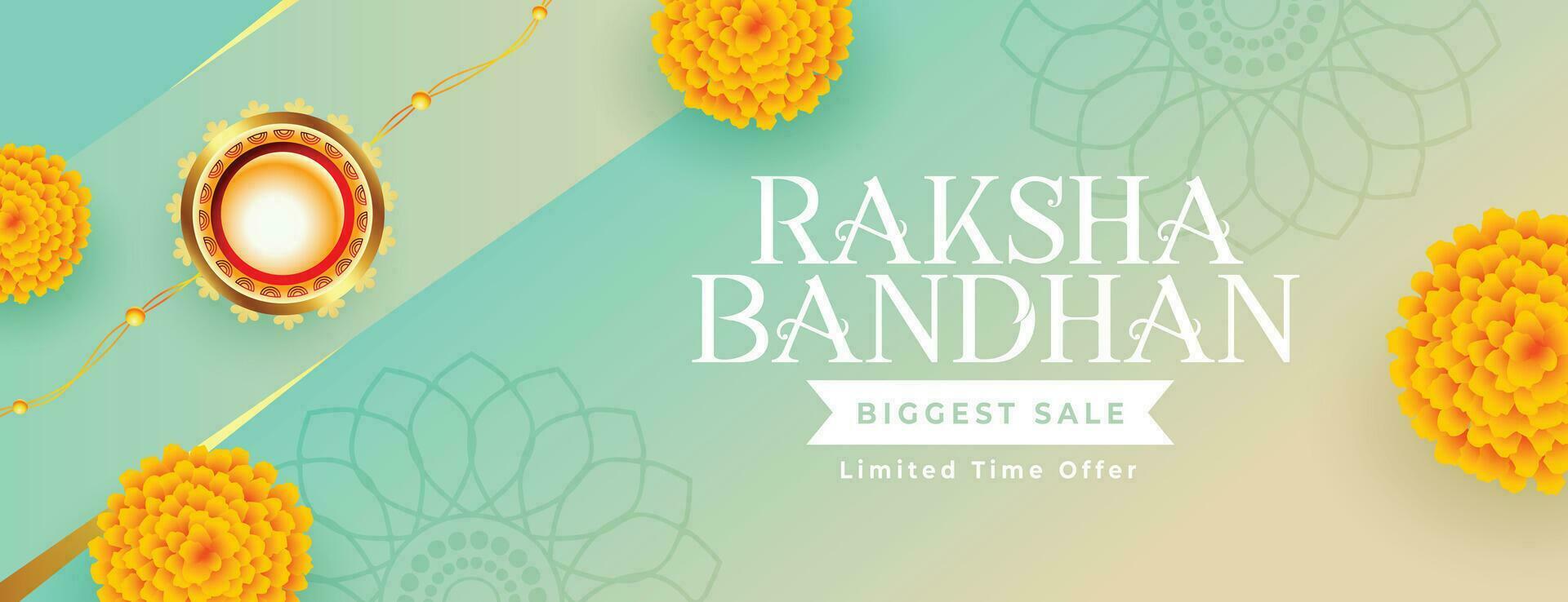 happy raksha bandhan festival sale banner design vector