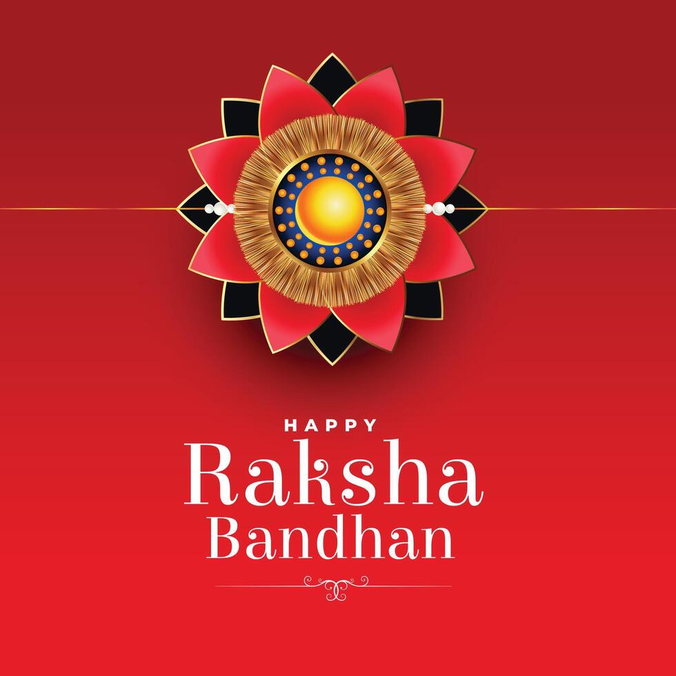 contento raksha Bandhan deseos festival rojo antecedentes vector